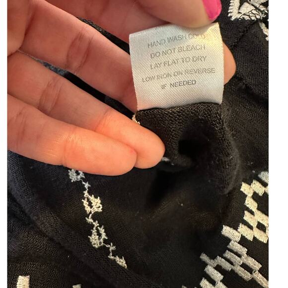 Haute Project Los Angeles black white embroidered asymmetrical cardigan size M - Picture 5 of 7